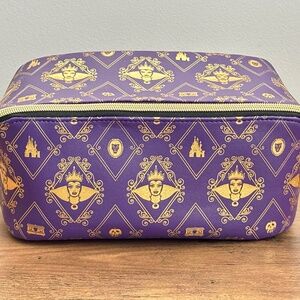 DISNEY Bath Body Works VILLIANS Evil Queen Purple Gold Cosmetic Bag Travel Case